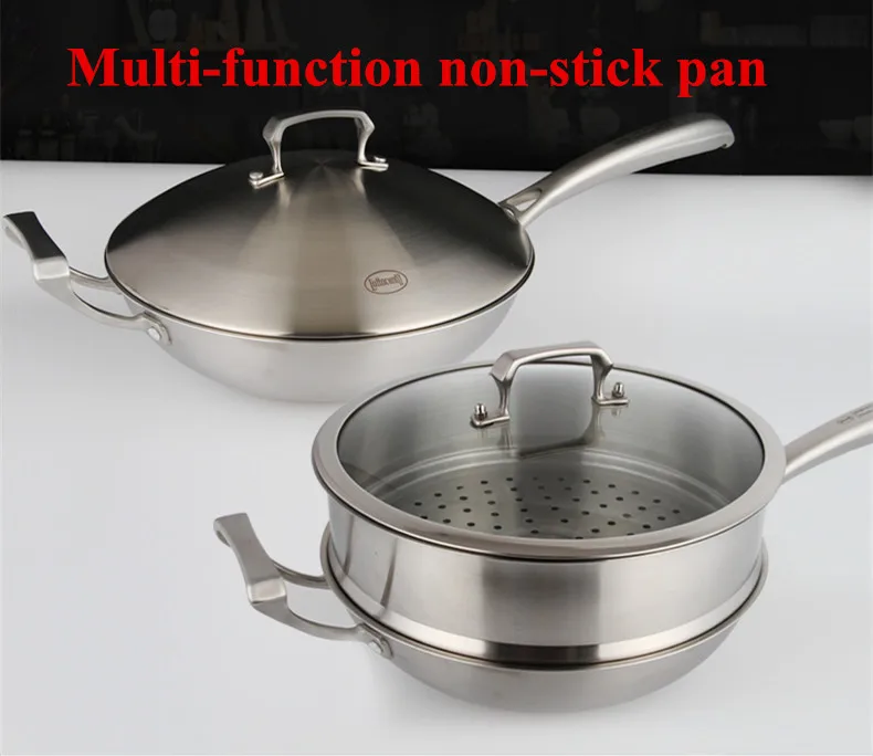 Еда Класс 304 Нержавеющая сталь 5 слойные фанерные без покрытия с плоским дном