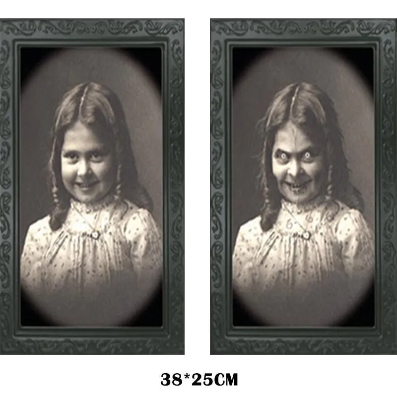 G 3D Призрак фоторамка ужас рамки изменение лица призрак украшение на празднование Хэллоуина декоративный реквизит на Хэллоуин - Цвет: G