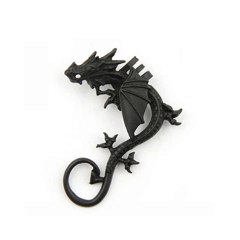 Новое поступление индивидуальные серьги каффы в стиле панк драконы клипсы для