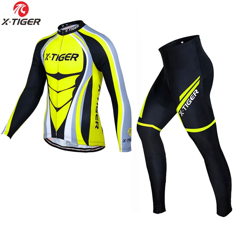 X-Tiger Pro велосипедная футболка с длинным рукавом, дышащая одежда для горного велосипеда, одежда для велоспорта, одежда для велоспорта, Ropa Maillot Ciclismo - Цвет: Jerseys and Pant