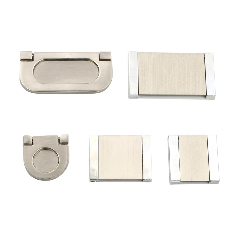 

No holes to install modern simple handle zinc alloy door handle