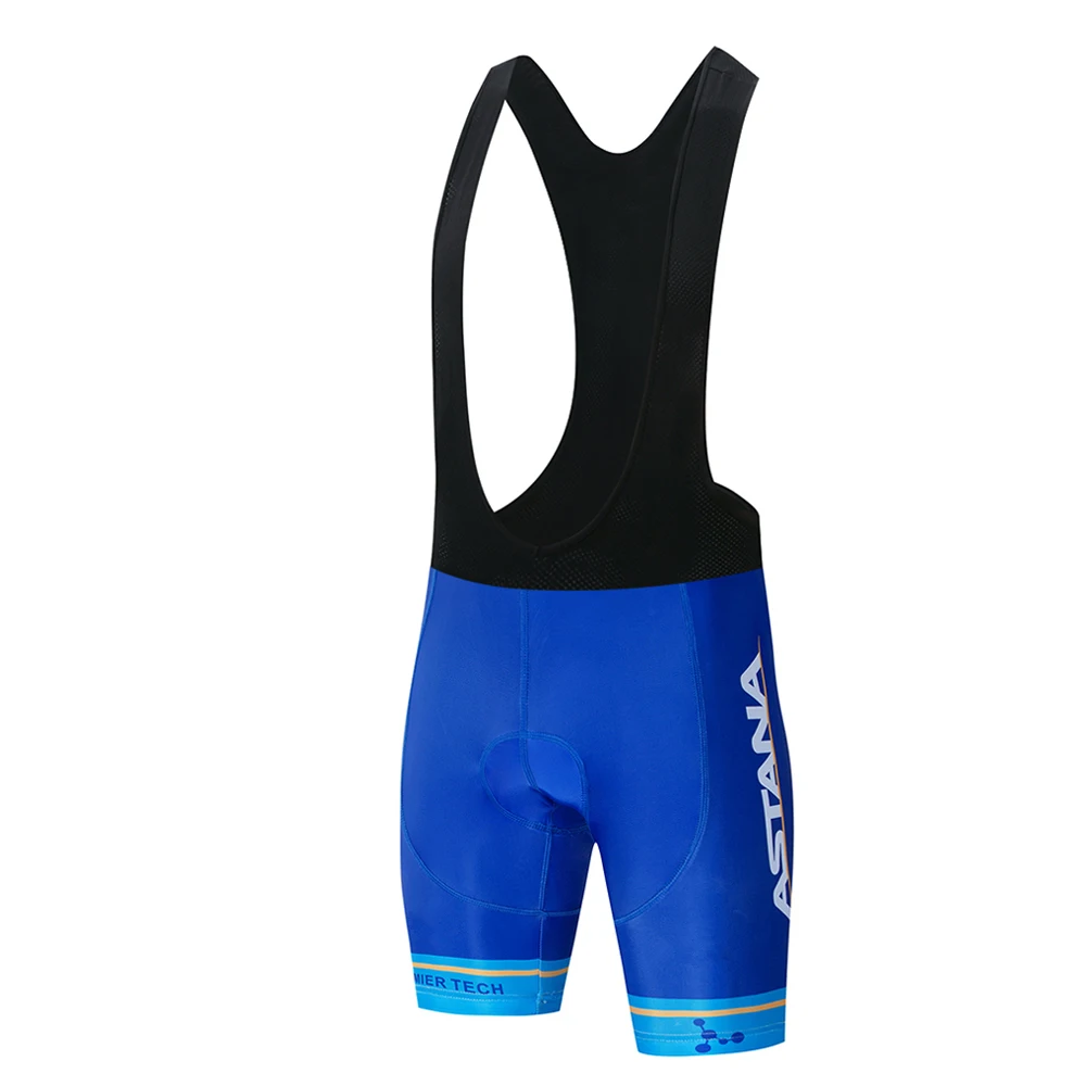 shorts Новая профессиональная команда Астана одежда для велоспорта нагрудник шорты Быстросохнущий велосипед для мужчин одежда профессиональная команда Велоспорт 9D Pad велосипедные шорты mtb - Цвет: shorts