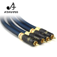 ataudio 1 pair rca cable g5 top grade silver plated rca male to male cable