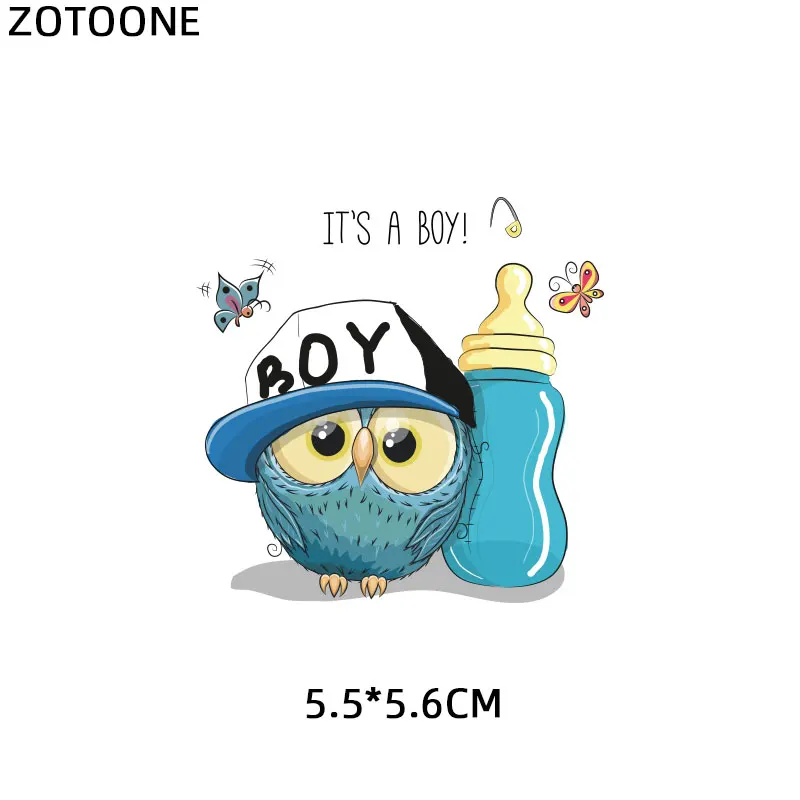 ZOTOONE DIY термо-Стикеры для одежды, железные нашивки для одежды, милые животные, сова, сердце, нашивки для детской одежды