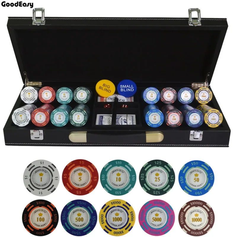 200/300/400/500 шт./компл. доллар покер чип глины Casino Chips в форме фишек Казино Техасский