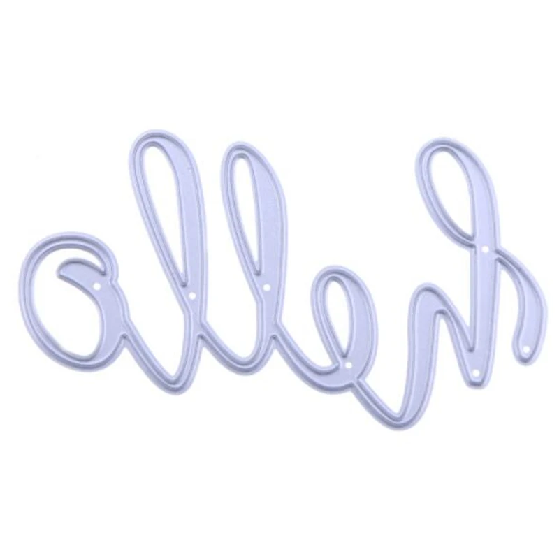 YINISE металлические режущие штампы для трафареты скрапбукинга Hello DIY PAPERAlbum