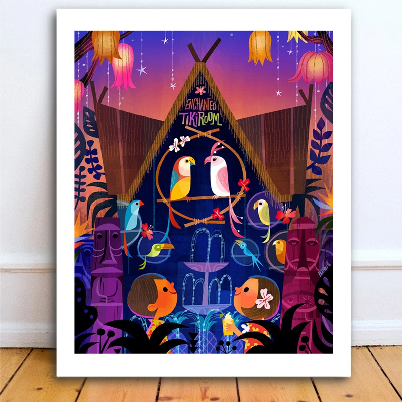 Sing Like A Tiki Bird Enchanted Tiki Room Canvas Posters Prints Wall Art Painting Decorative Picture Modern Home Decoration HD