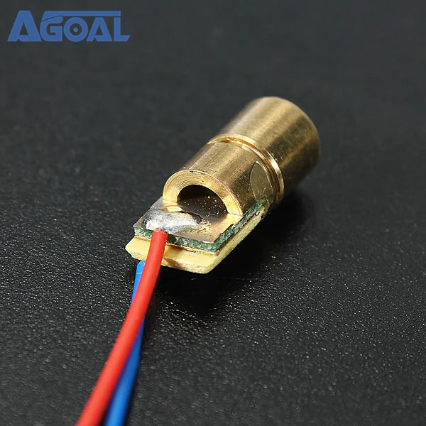 

100Pcs/lot DC 5V laser head laser diode dotted copper semiconductor laser tube 6MM outer diameter