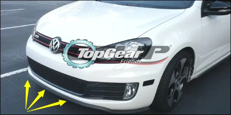 Бампер для губ отражающая средства ухода за губами для Volkswagen VW до передний спойлер юбка Топ Поклонники gear для авто тюнинг/тела влево/вправо комплект/полосы