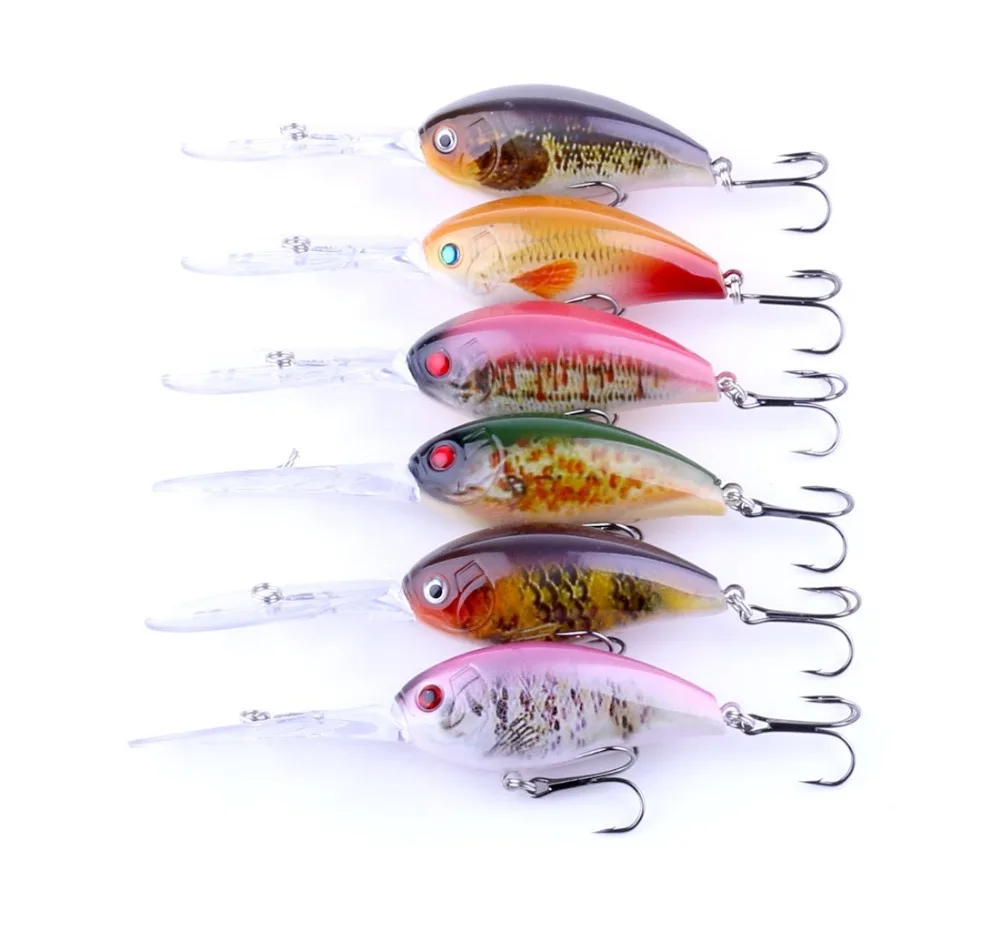 Горячая Распродажа 6 шт. Новый приманка рыболовные приманки летучей воблер (12 см)