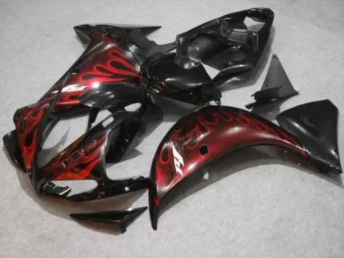 Motorcycle Fairing kit for YAMAHA YZFR1 09 10 11 YZF R1 2009 2010 2011 YZF1000 ABS Red flames black Fairings set+7gifts YW10 | Автомобили
