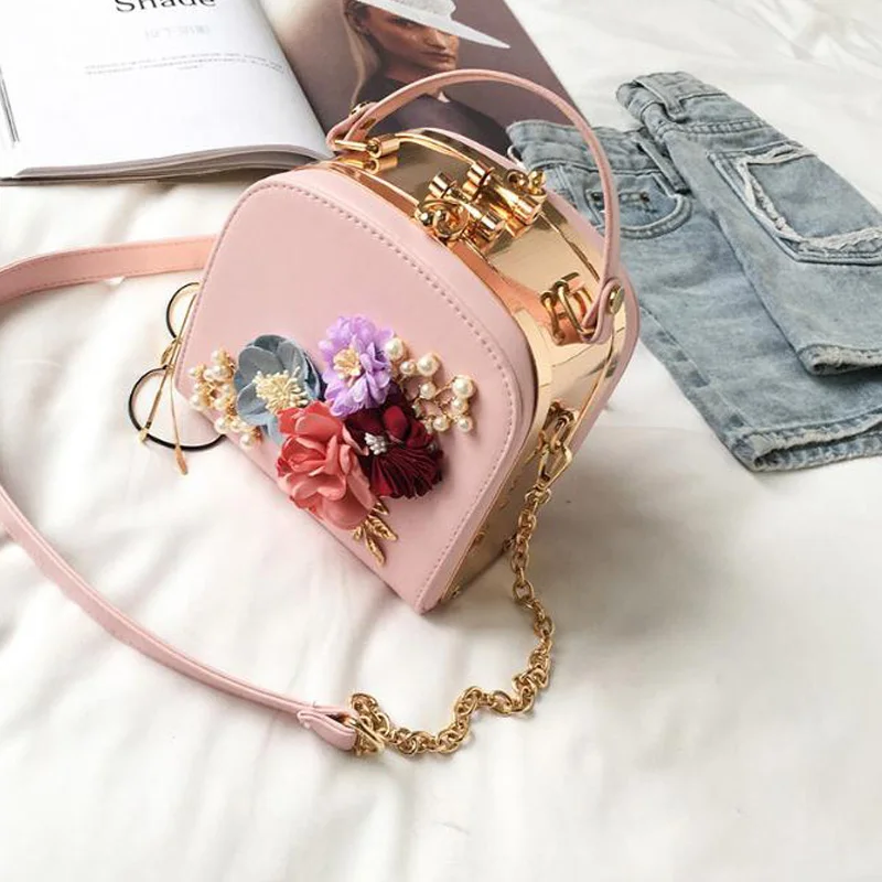 Новинка 2019 женская сумочка с цветами дизайнерские бренды модная