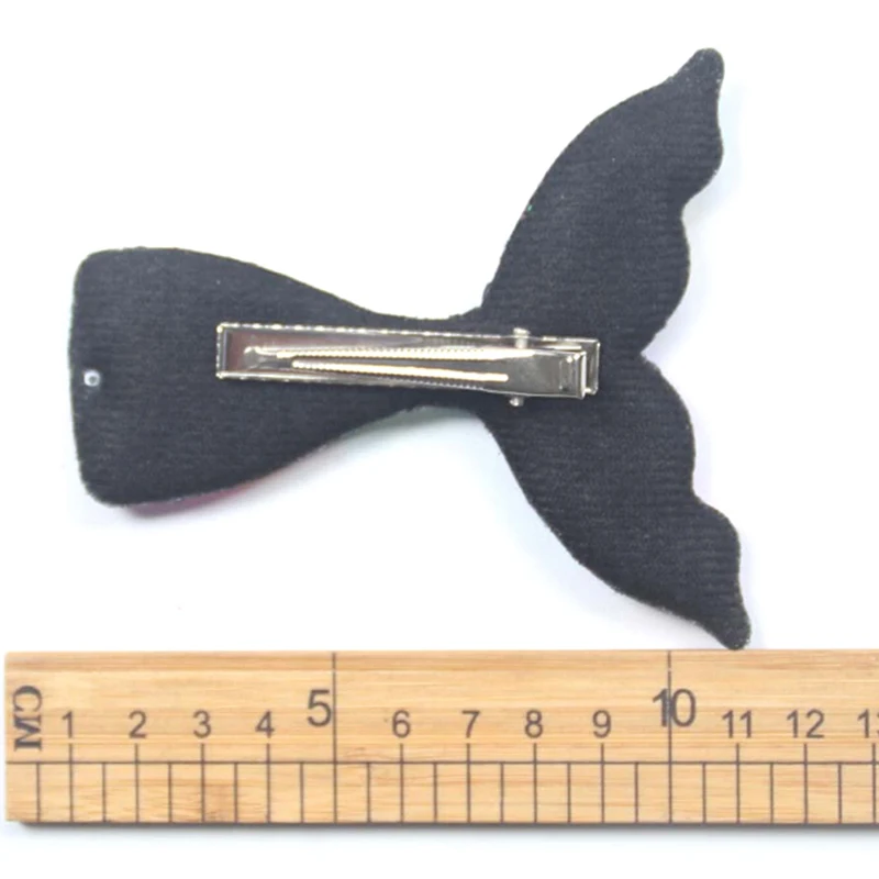 Блестящая заколка для волос Русалочки с бантиками розовое золото блестящий