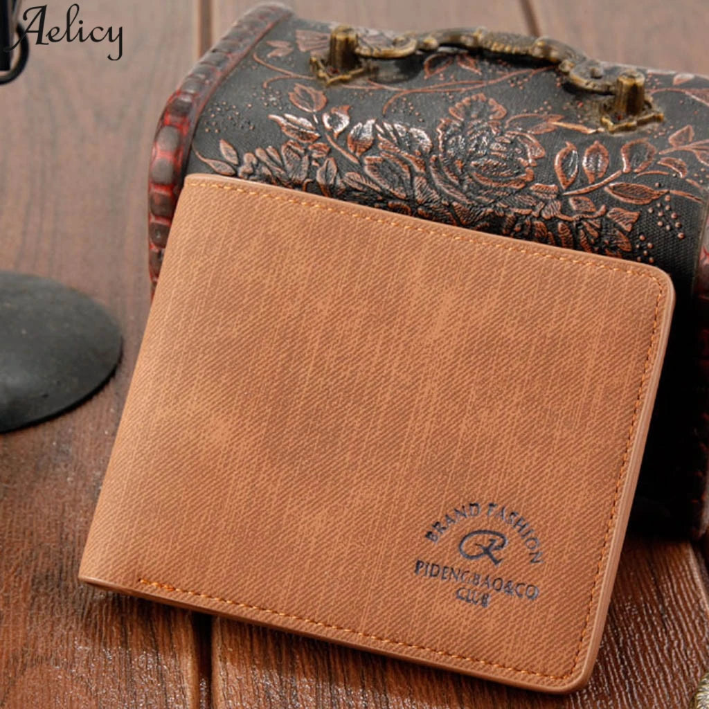 Мужской повседневный холщовый кошелек Aelicy однотонный бумажник для рук в стиле