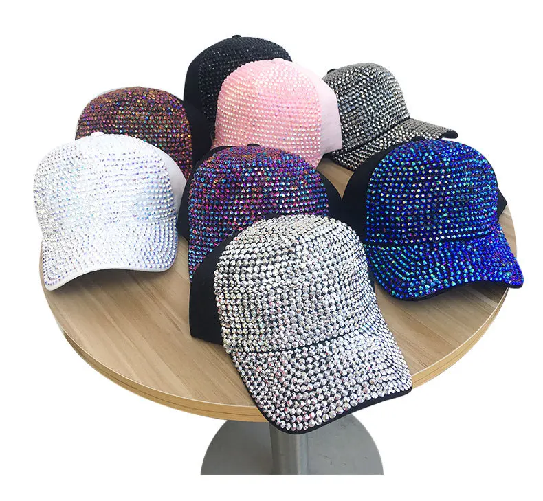 Для женщин Стразы Шапки женский Бейсбол Кепки Bling шапка с бриллиантом для девочек в индивидуальном стиле Бейсболка Кепка Gorras воздухопроницаемость, головной убор с сеточкой от солнца