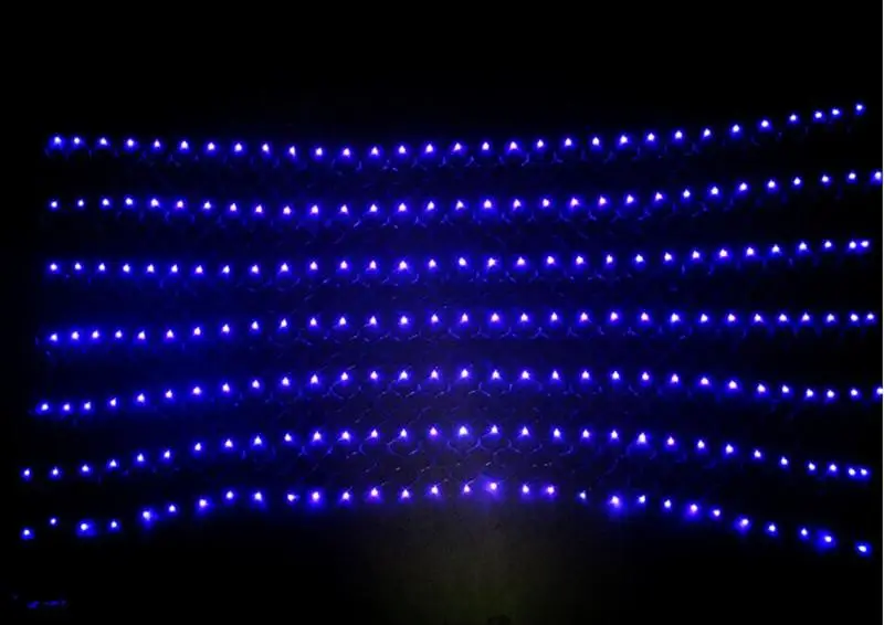 Праздничные рождественские огни Светодиодный сетевой свет мигающая cветящаяся гирлянда по всему небом звезда голова 1,5 м* 1,5 м 96 Светодиодный Рыболовный набор