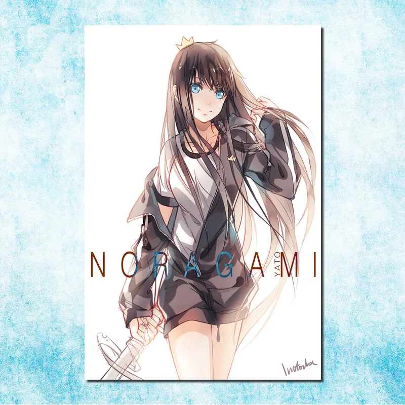 click Noragami Йато Yukine Горячая Аниме Искусство Шелковый Холст печати плакатов 13x20 32x48 дюймов фотографии для комнаты Декор подарок(больше)-1 - Цвет: click