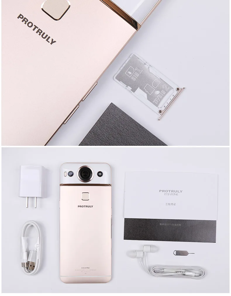 PROTRULY D7 5,5 дюймов AMOLED 360 градусов VR 13 МП мобильный телефон 4G Android MTK6797 Deca Core 3G+ 32G смартфон