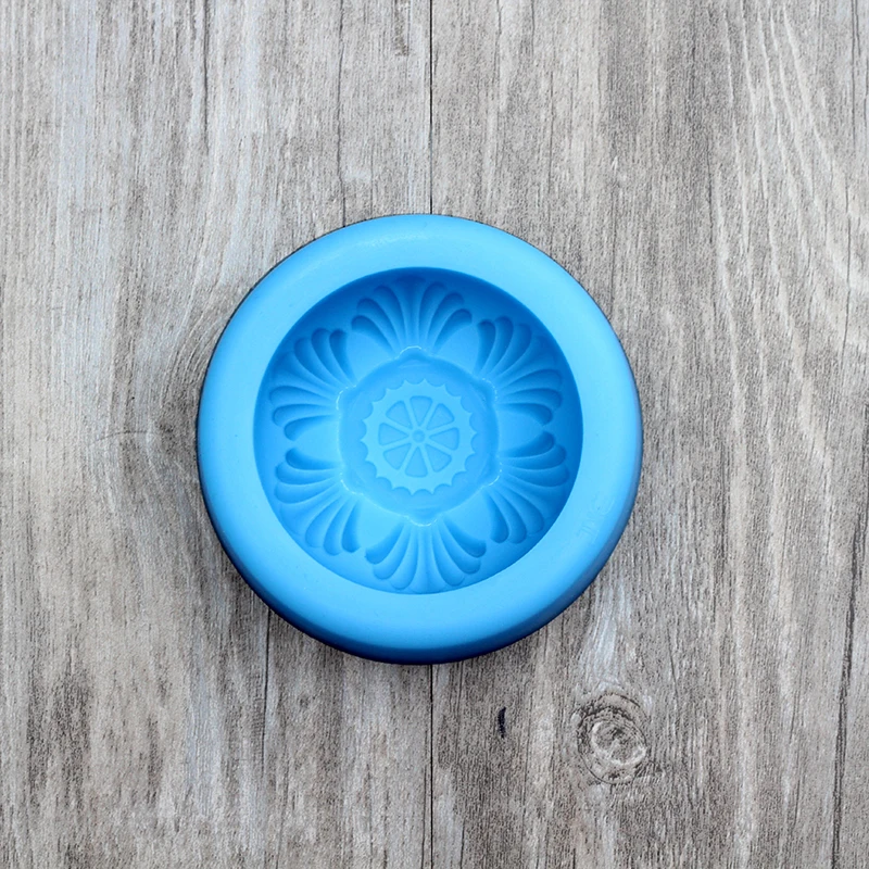 Silicone Soap Mold Round with Embossed Pattern for Natural Handmade Craft Resin Mould | Дом и сад