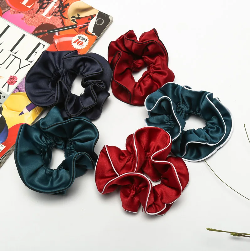 

Free shipping Fashion women lovely surround Hair bands college style hair scrunchies girl's hair Tie Accessories Ponytail Holder