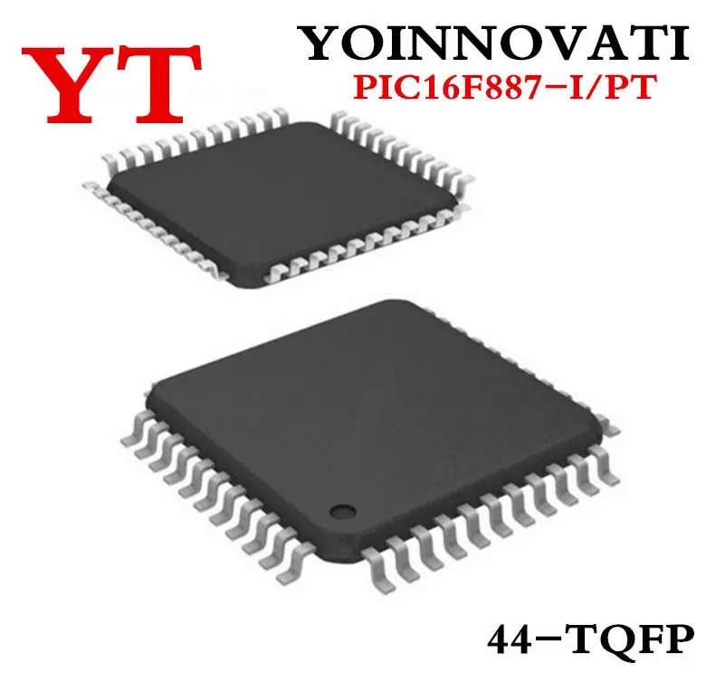 

10 шт./лот PIC16F887-I/PT PIC16F887 MCU 8 бит 14 КБ FLASH QFP-44 IC.