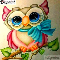dispaint full squareround drill 5d diy diamond painting cartoon owl scenery embroidery cross stitch 3d home decor gift a11216
