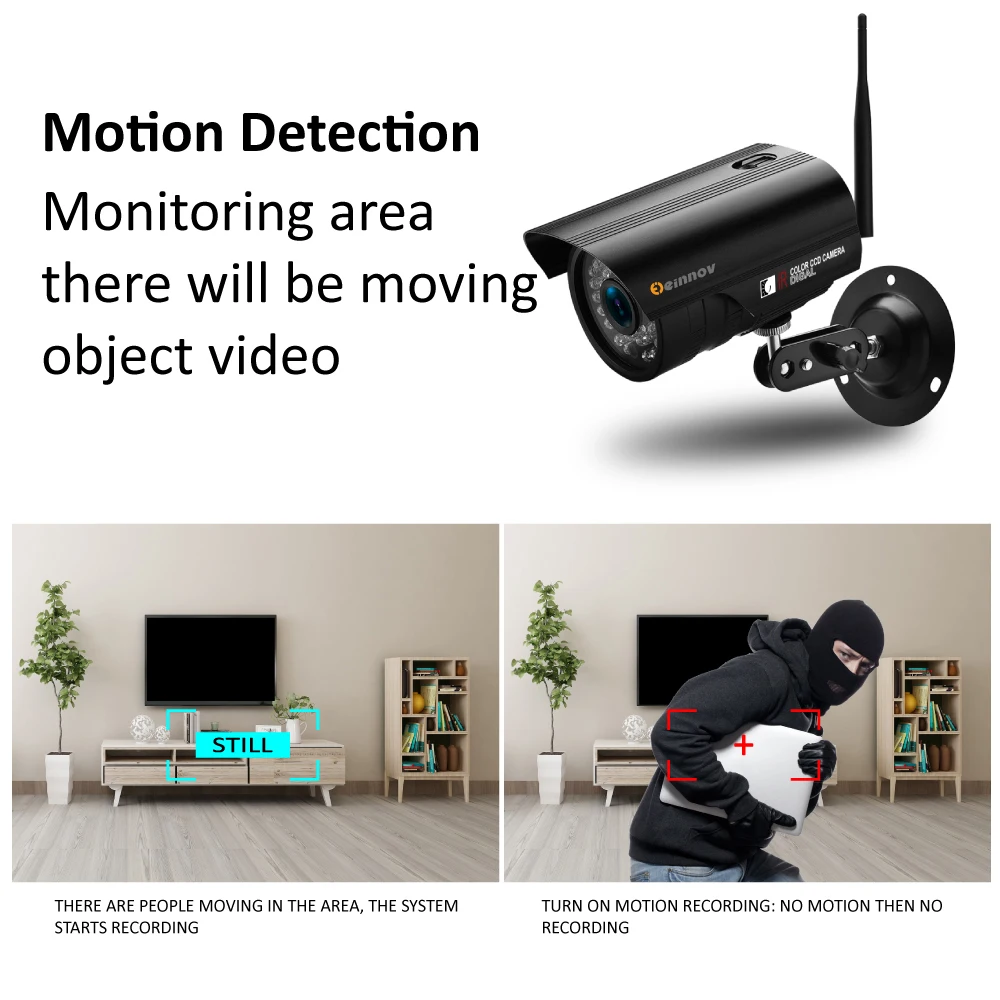 Einnov аудио запись Onvif 720P Wifi IP Camara 1080P беспроводная камера видеонаблюдения HD P2P CCTV с sd-картой 3,6 мм Camhi