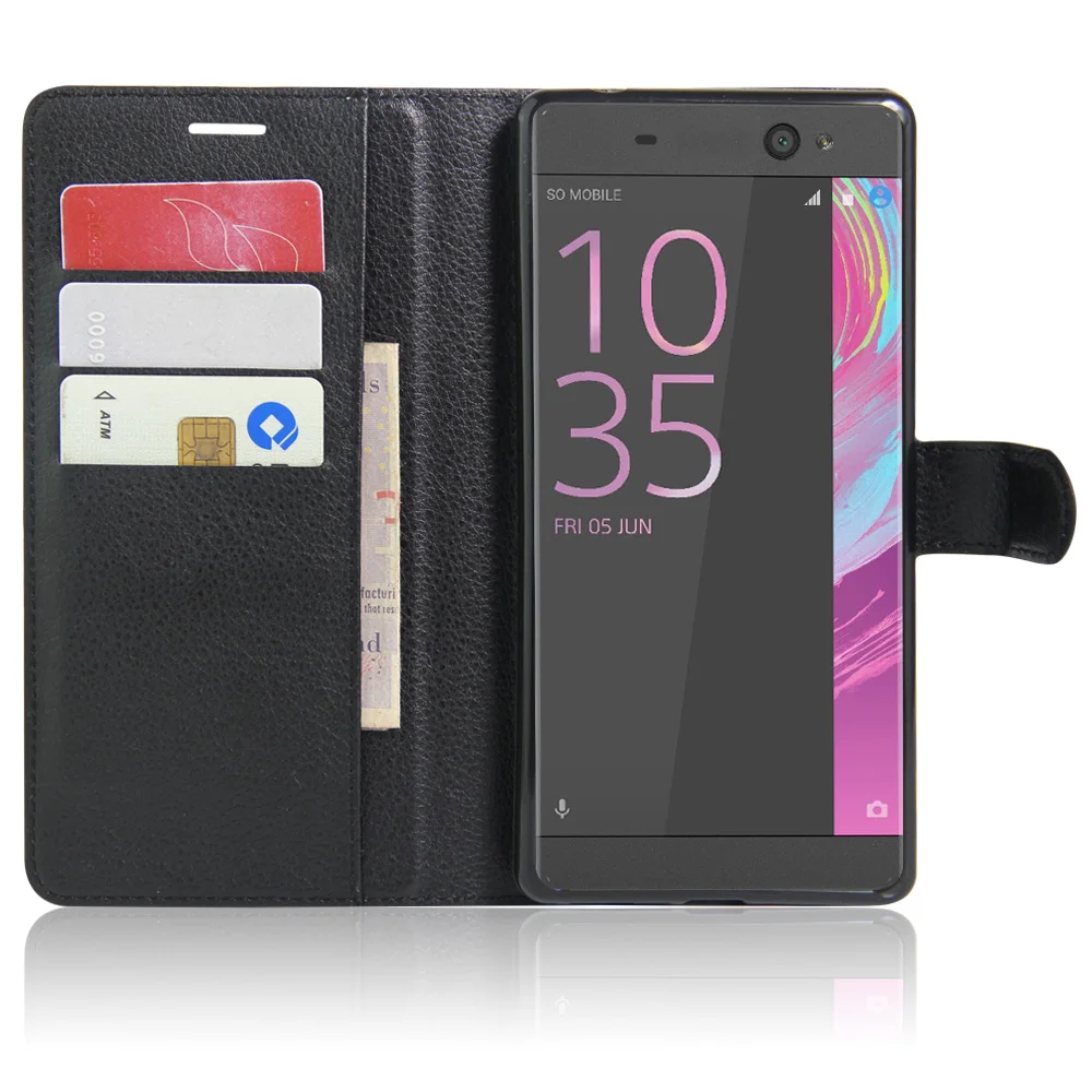 Роскошный кожаный защитный чехол книжка для Sony Xperia A2 M C3 C4 C5 Ultra C6 телефона с
