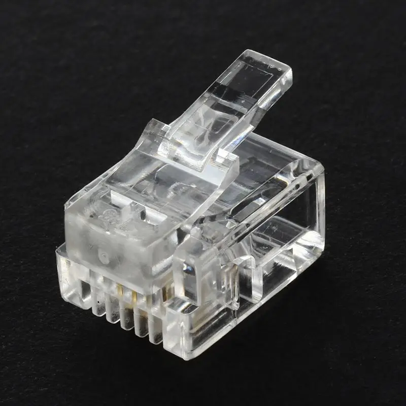 20 шт. 6P2C 2 контакта RJ11 модульный разъем сетевой кабель Разъем