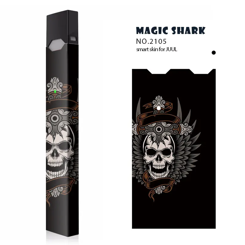 Magic Акула Счастливого Рождества наступает зима черепа панк E наклейка на сигарету