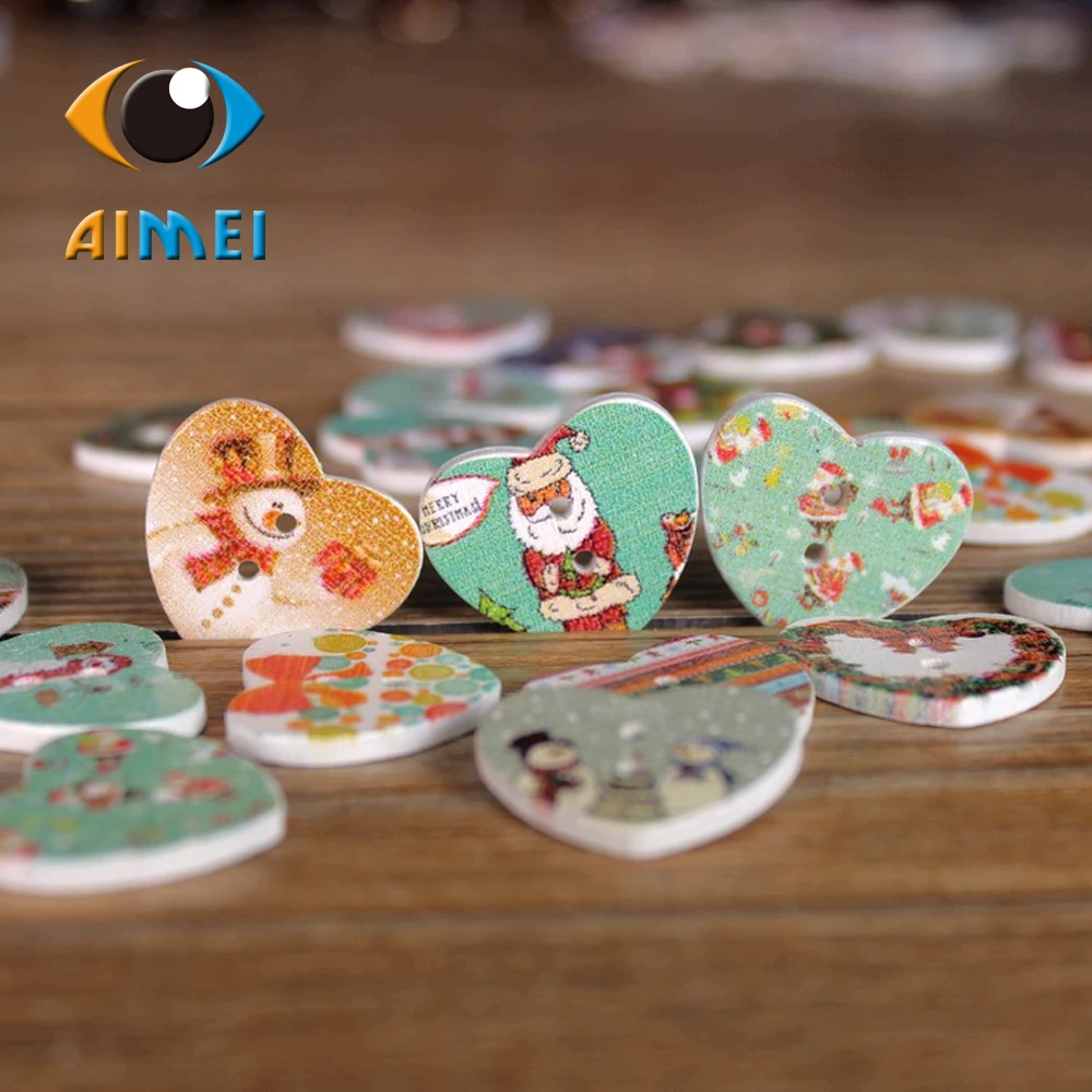 Оптовая/розничная продажа 50 шт./лот Рождественская серия с изображением сердца