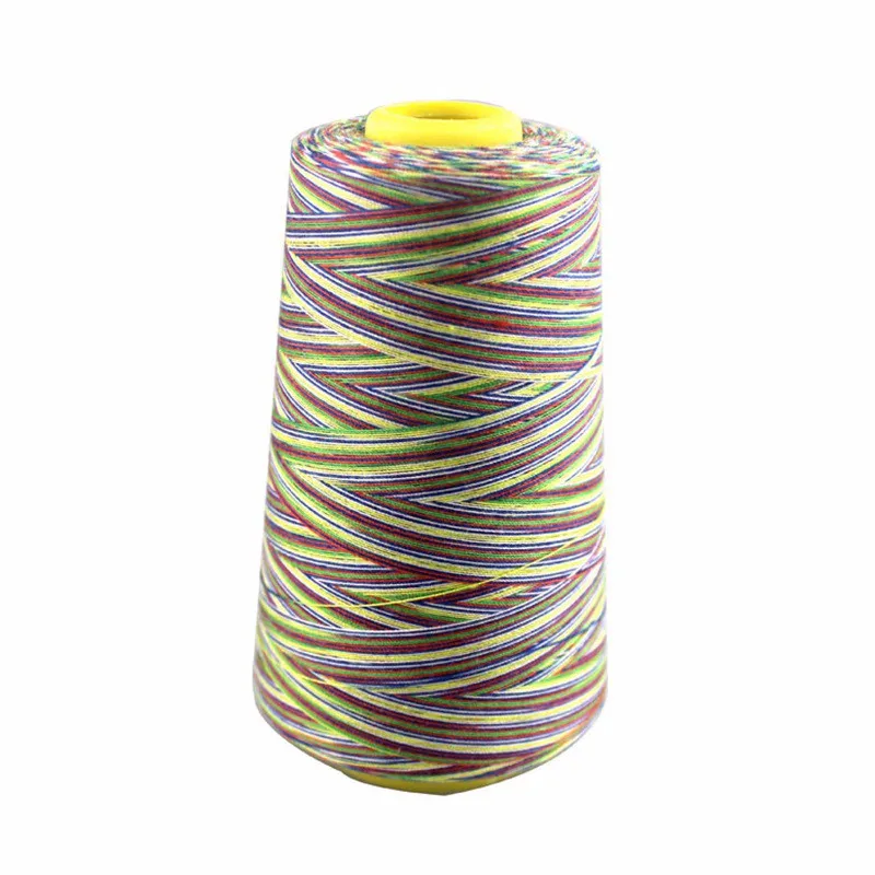 Многоцветная катушка для швейной нити дешевая промышленная полиэфирная швейная