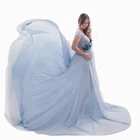 Милое женское платье для беременных фотография Реквизит с открытыми плечами платья для беременных Одежда Шифоновое Платье макси для беременных для фотосессий