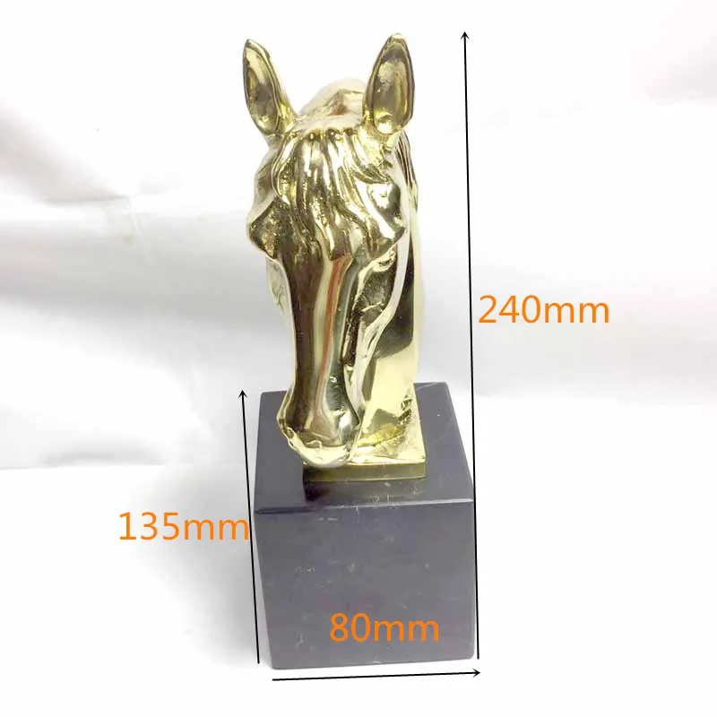 Статуэтка ручной работы из литой меди с головой лошади для украшения мебели