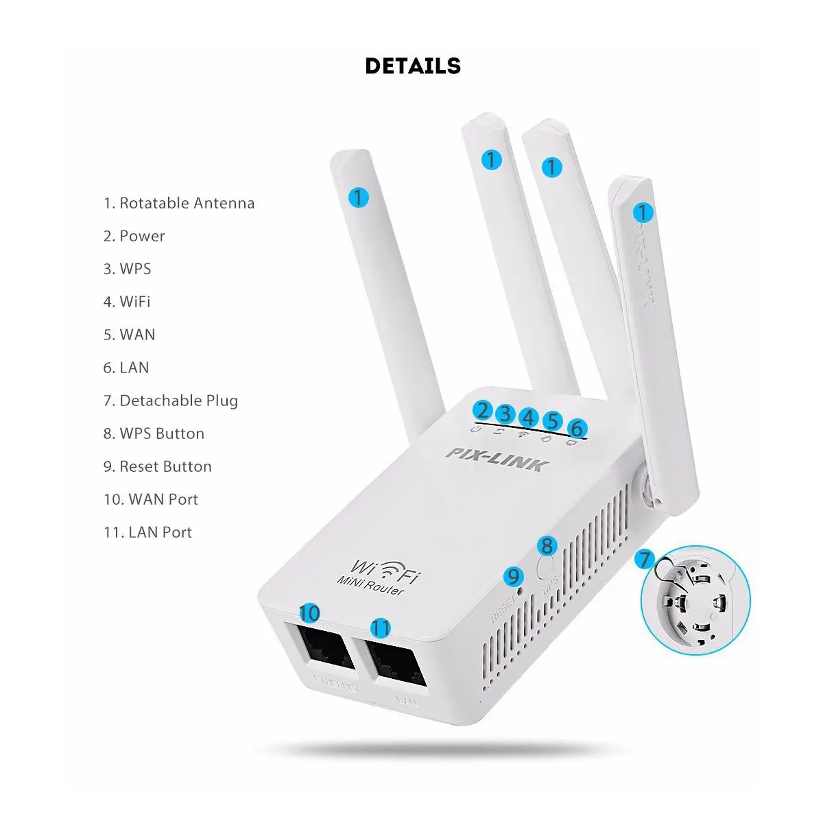 LEORY 300Mbps WIFI Repeater/Router/Access point Wireless Wi-Fi Range Extender wifi signal amplifier with External Antennas Hot