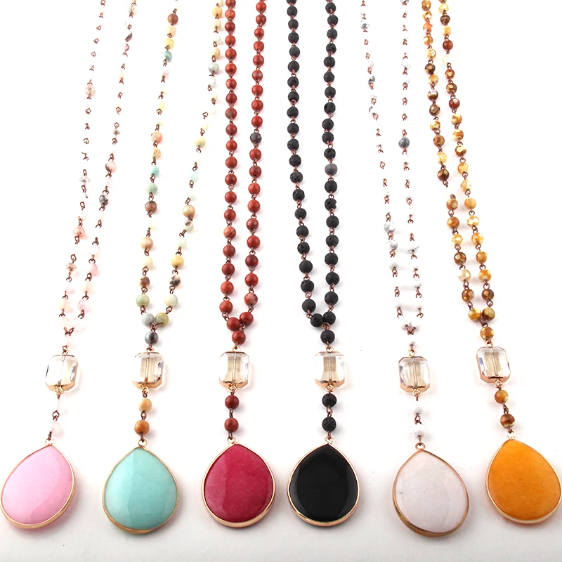 Женская цепочка с подвеской-капелькой 6 мм | Украшения и аксессуары