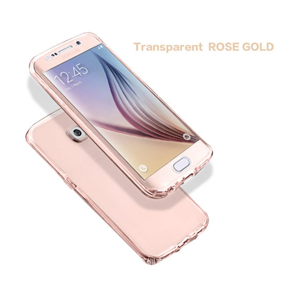 360 Full body Case For Samsung Galaxy S9 S8 A6 A8 Plus 2018 S5 S6 S7 Edge A3 A5 A7 2016 J3 J5 Pro J7 2017 Soft Clear TPU Coque |