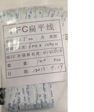 Новая кабельная лента с сенсорной панелью 0 5 мм Шаг 6 контактов 100 AWM 20624 80C 60 в|awm 80c