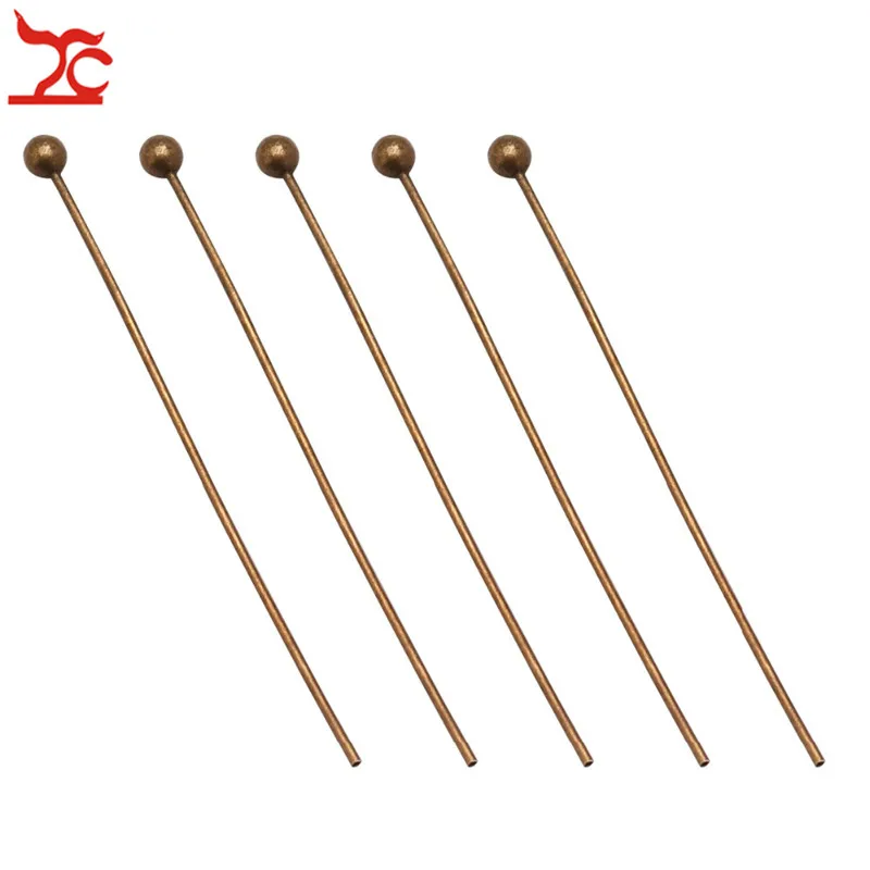 100 шт./лот металлические шаровые наконечники для наконечников иглы золотого и