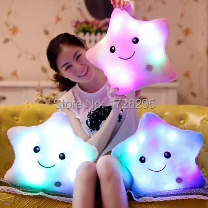 Juguetes Brinquedos ну вечеринку игрушки из светодиодов свет подушку звезда плюшевые