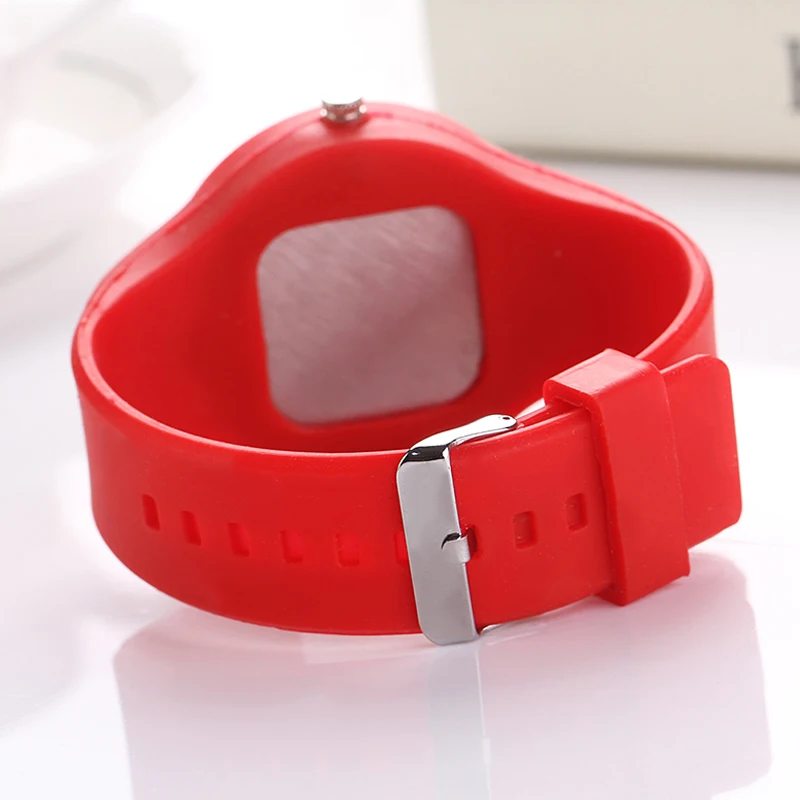 Мода 2017 г. мороженое цвет ультра тонкий Модные подарки силиконовые часы guote