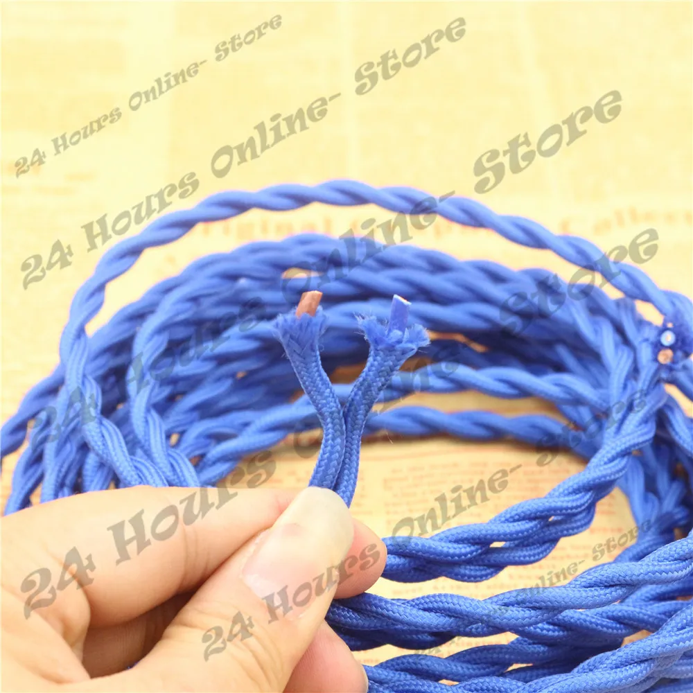 Голубой цвет 5 м/лот 2x0 75 Винтаж сетка железной проволоки витой кабель Ретро