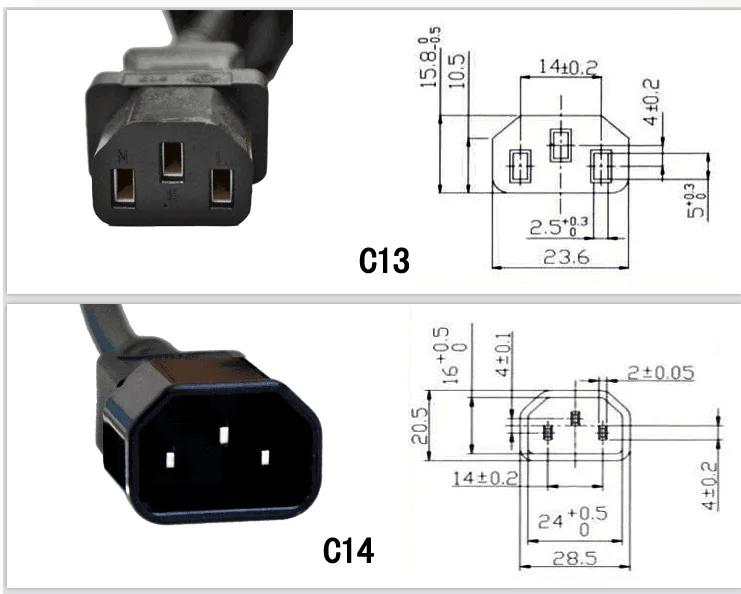 IEC 320 C14 штекер для 4XC13 Женский Y Тип сплиттер шнур питания C14 до 4 x C13 мощность четыре раза C13 удлинитель провод шнур питания