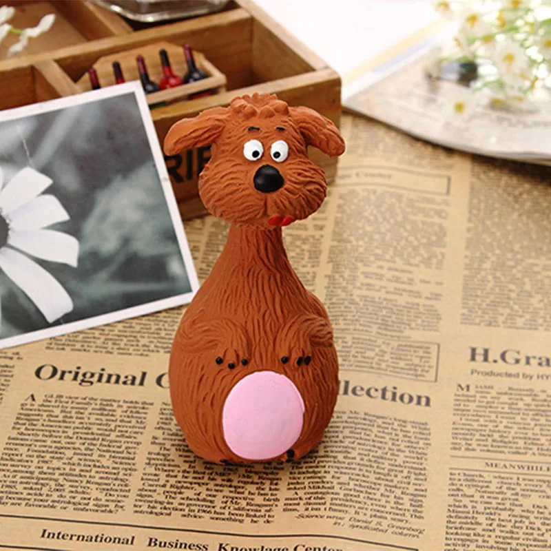 Brown Игрушка для собак, резина для жевания, колокольчик, пищащий звук, игрушки для собак, забавные игры, Интерактивная игрушка для собачки, производство собак, интерактивные игрушки - Цвет: Brown