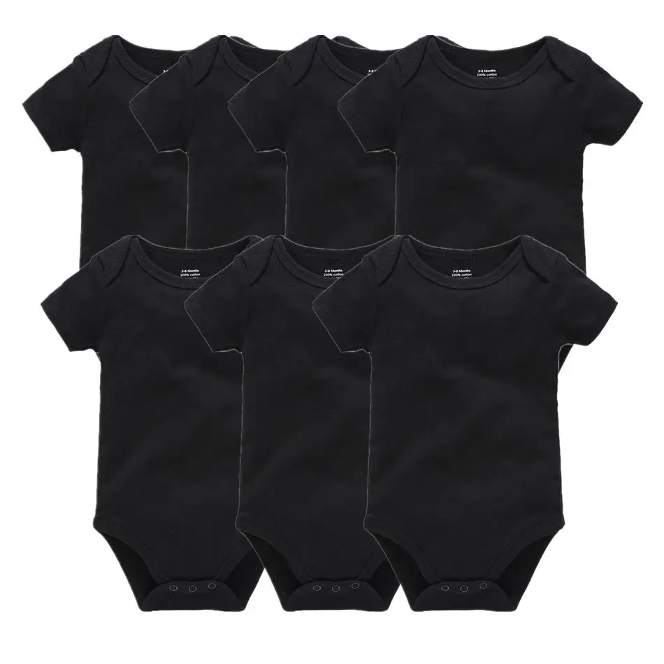 7PCS Summer Baby Bodysuit for Girls Boys Short Sleeve Cotton Infant Jumpsuit 0-24M Infantil Bebe Clothes Unisex Toddler | Мать и ребенок