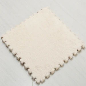 white Новинка, для возраста от 9 шт./компл. 30*30*1 см волос длинный мех головоломка Eva пены коврик для ползания резки небольшой ковер игровой коврик для детей Гостиная - Цвет: white