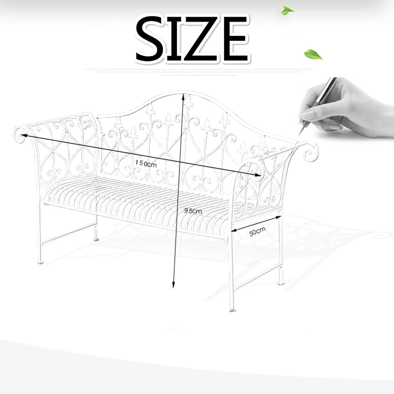 

Double Chairs Leisure Lounge Bench Wedding Photo Studio Chairs Outdoor Furniture Long Chairs