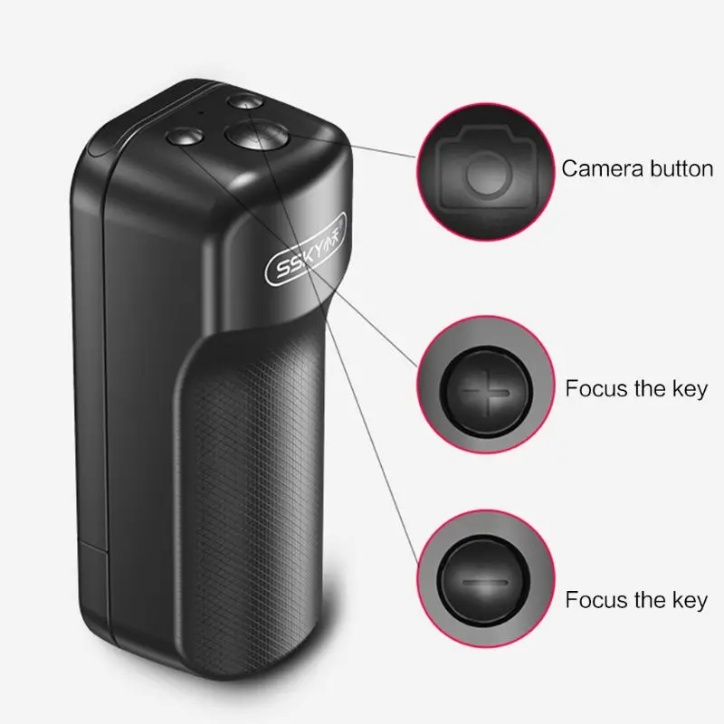 Черный анти-встряхивание беспроводной селфи усилитель Ручка с Bluetooth дистанционное управление фотографии поставки