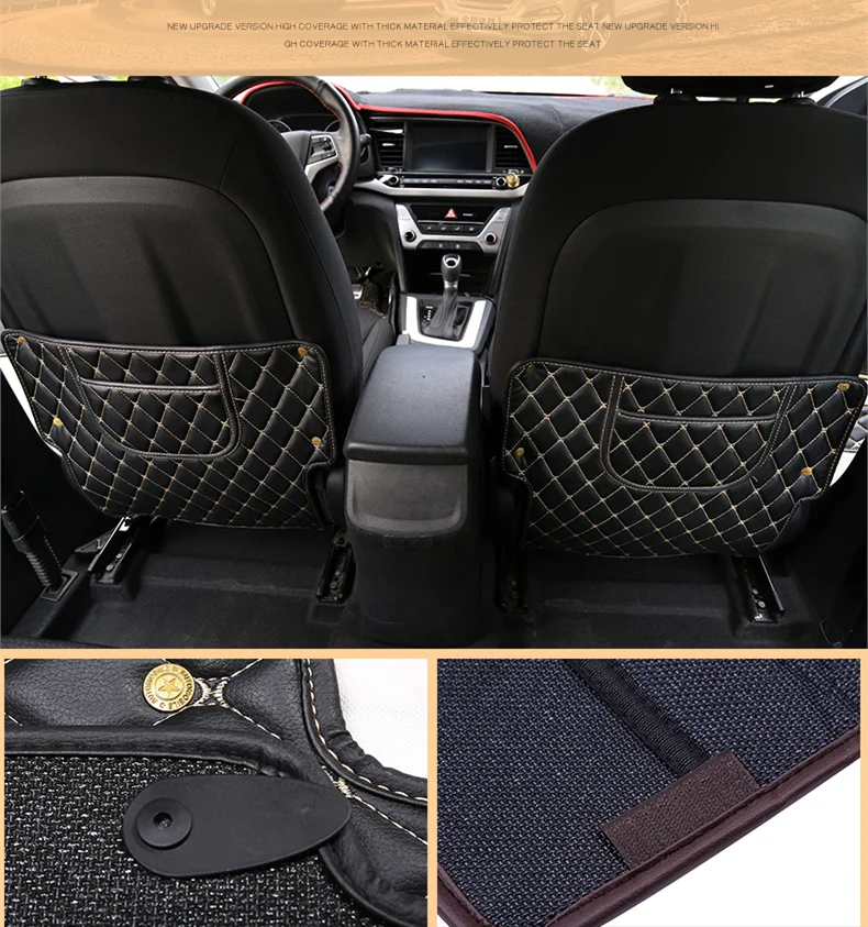 Для hyundai Elantra-18 сидений, защита заднего сиденья, защита заднего сиденья, защита от ударов, чехол для сиденья, Автомобильный интерьер, модифицированный