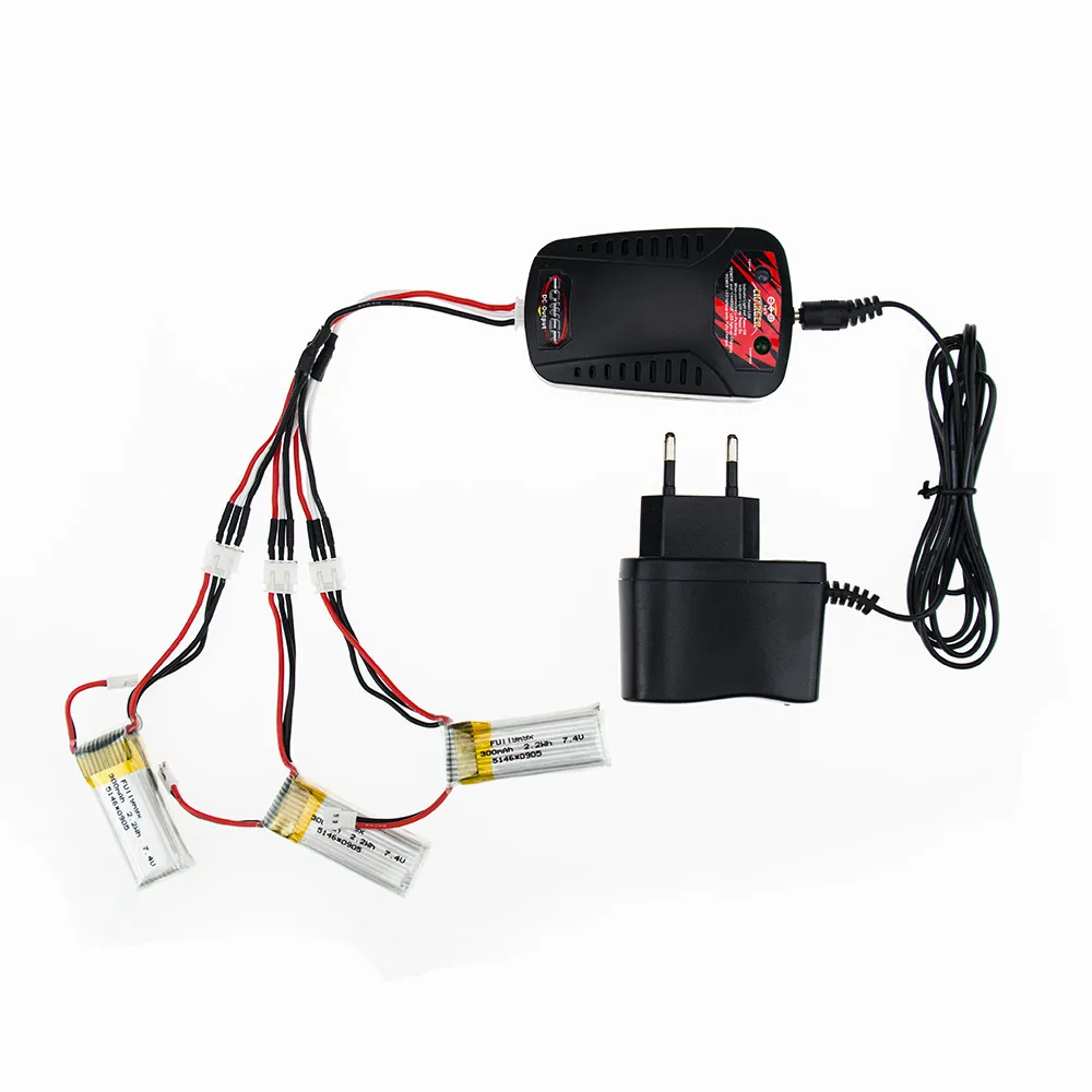 WLtoys F959 3 шт./7 4 в 300 мАч 20C LiPo батарея и зарядное устройство RC Квадрокоптер Дрон
